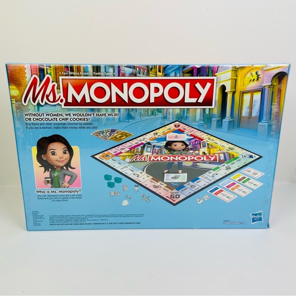 Ms. Monopoly Hasbro Gaming Board Game Parker Brothers Ages 8+ Women Investors - Picture 2 of 6
